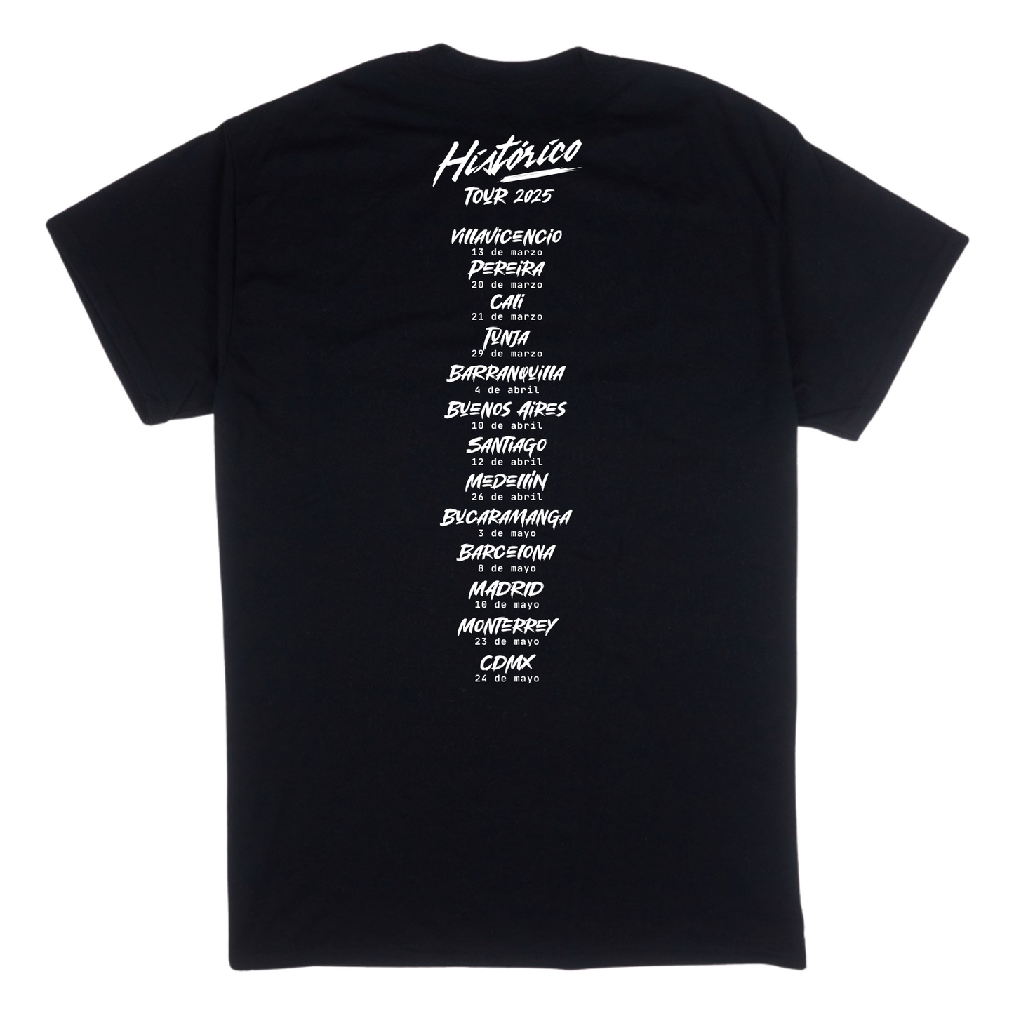 Camiseta Oficial de la Gira Historico 2025