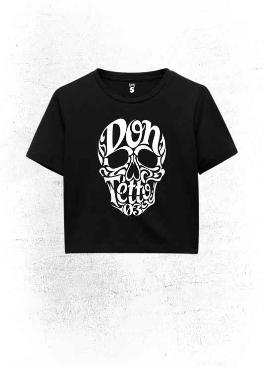 Crop Top Don Tetto Typo Skull